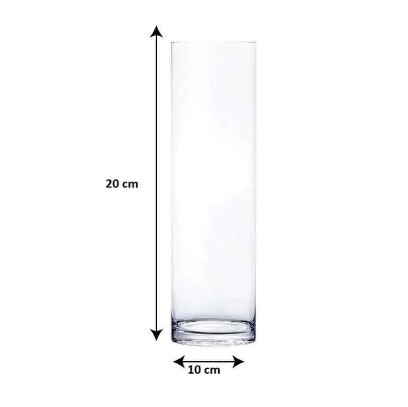 The Pink Closet™ 10 cm Diameter Clear Glass Cylinder