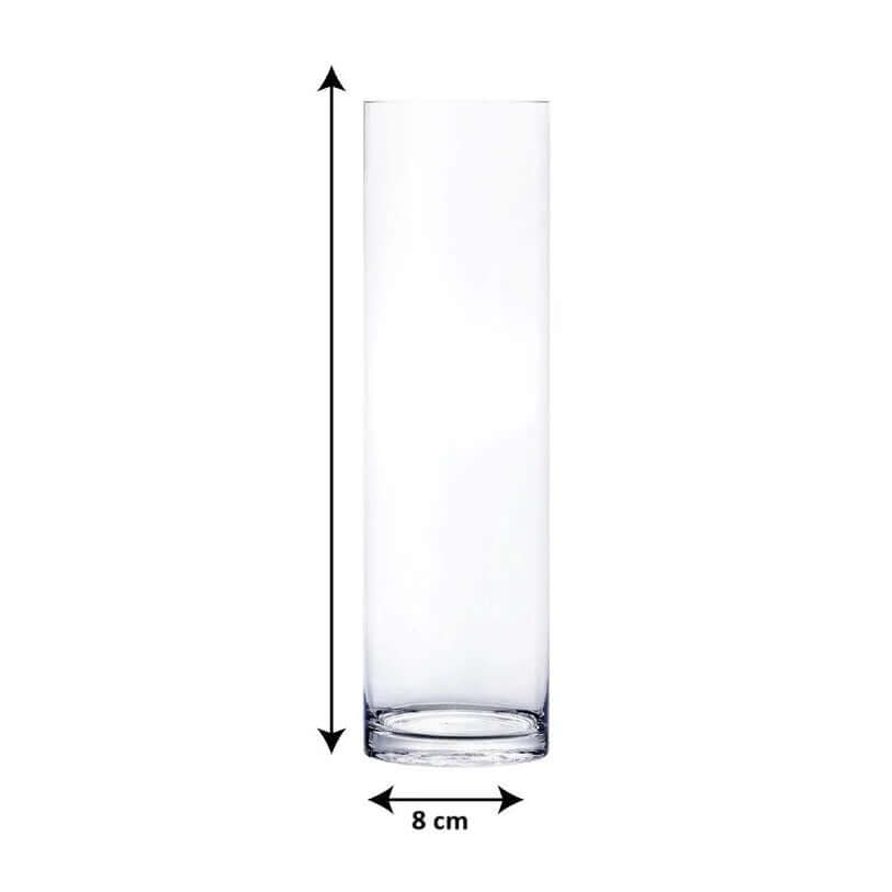 The Pink Closet™ 8 cm Diameter Clear Glass Cylinder