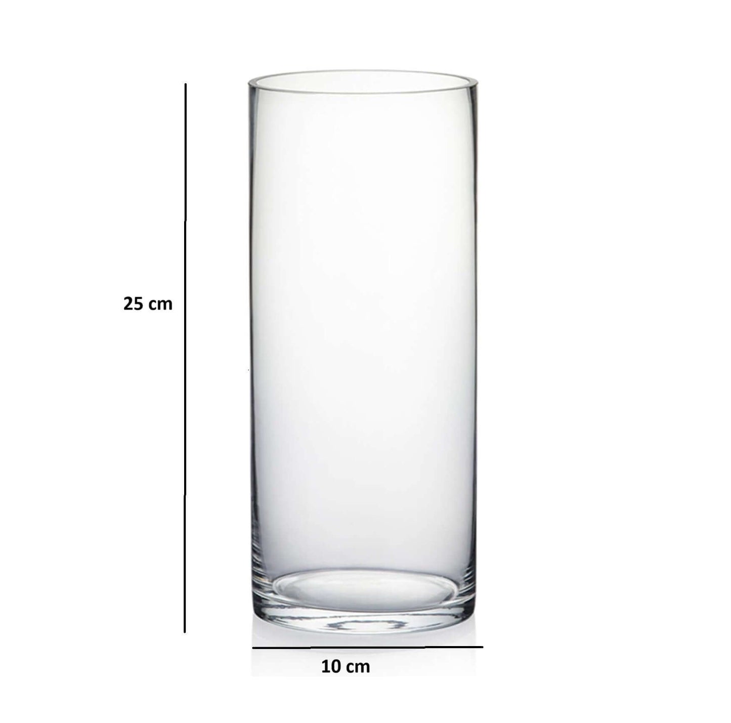 The Pink Closet™ 10 cm Diameter Clear Glass Cylinder