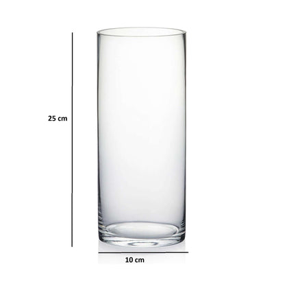 The Pink Closet™ 10 cm Diameter Clear Glass Cylinder