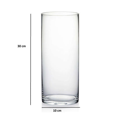 The Pink Closet™ 10 cm Diameter Clear Glass Cylinder