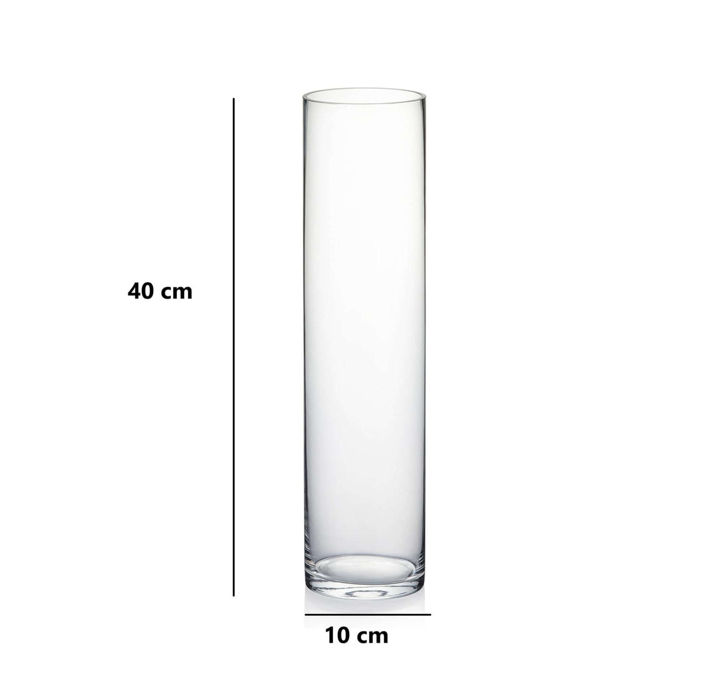 The Pink Closet™ 10 cm Diameter Clear Glass Cylinder