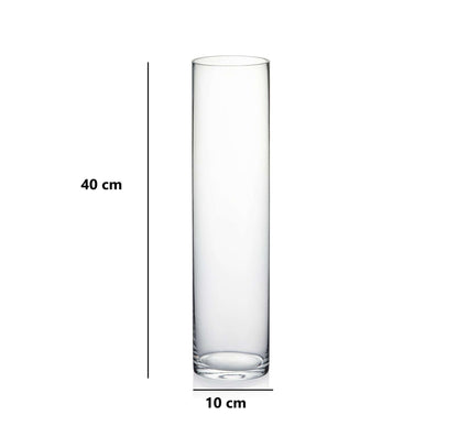 The Pink Closet™ 10 cm Diameter Clear Glass Cylinder