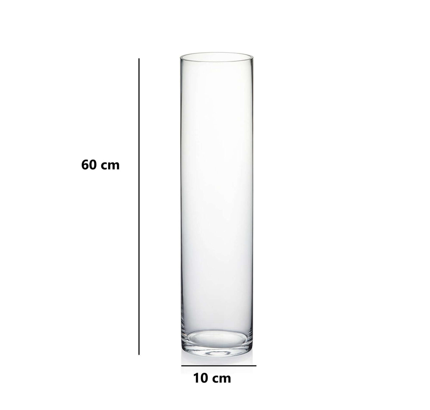 The Pink Closet™ 10 cm Diameter Clear Glass Cylinder