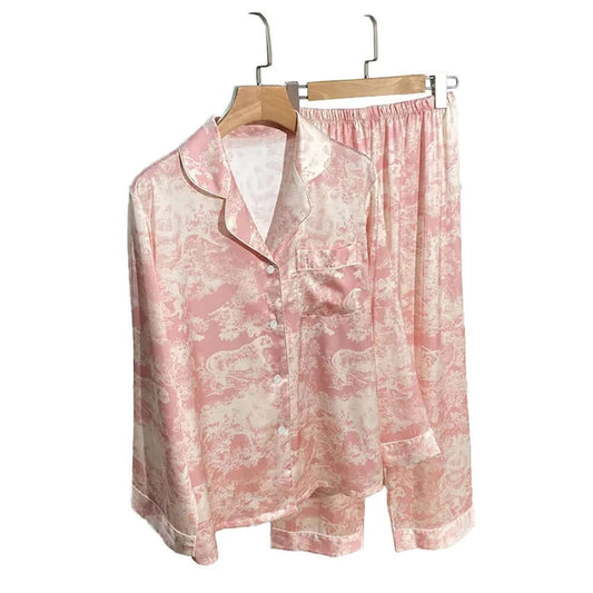 women's pajama set with abstract print