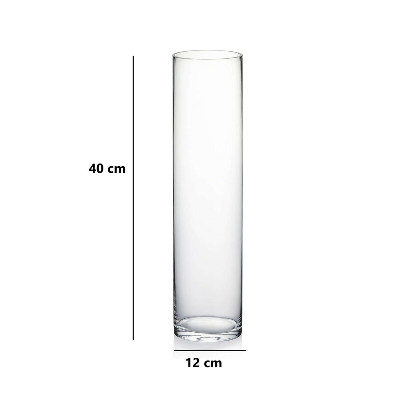 The Pink Closet™ 12 cm Diameter Clear Glass Cylinder