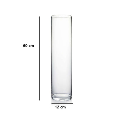 The Pink Closet™ 12 cm Diameter Clear Glass Cylinder