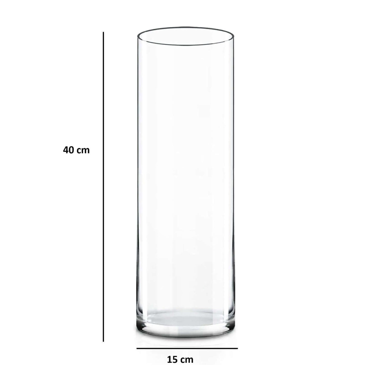 The Pink Closet™ 15 cm Diameter Clear Glass Cylinder