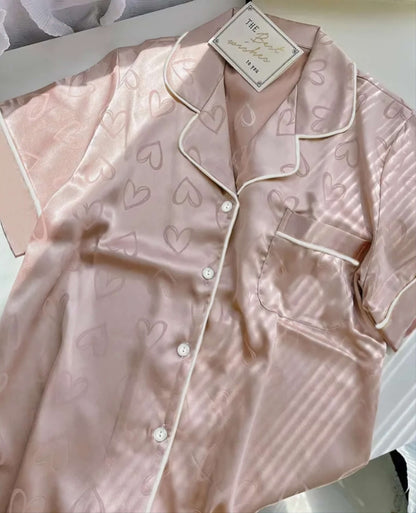 The Pink Closet™ Short sleeve, silk Pajama set