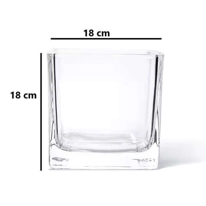 The Pink Closet™ Clear Square Glass Vase